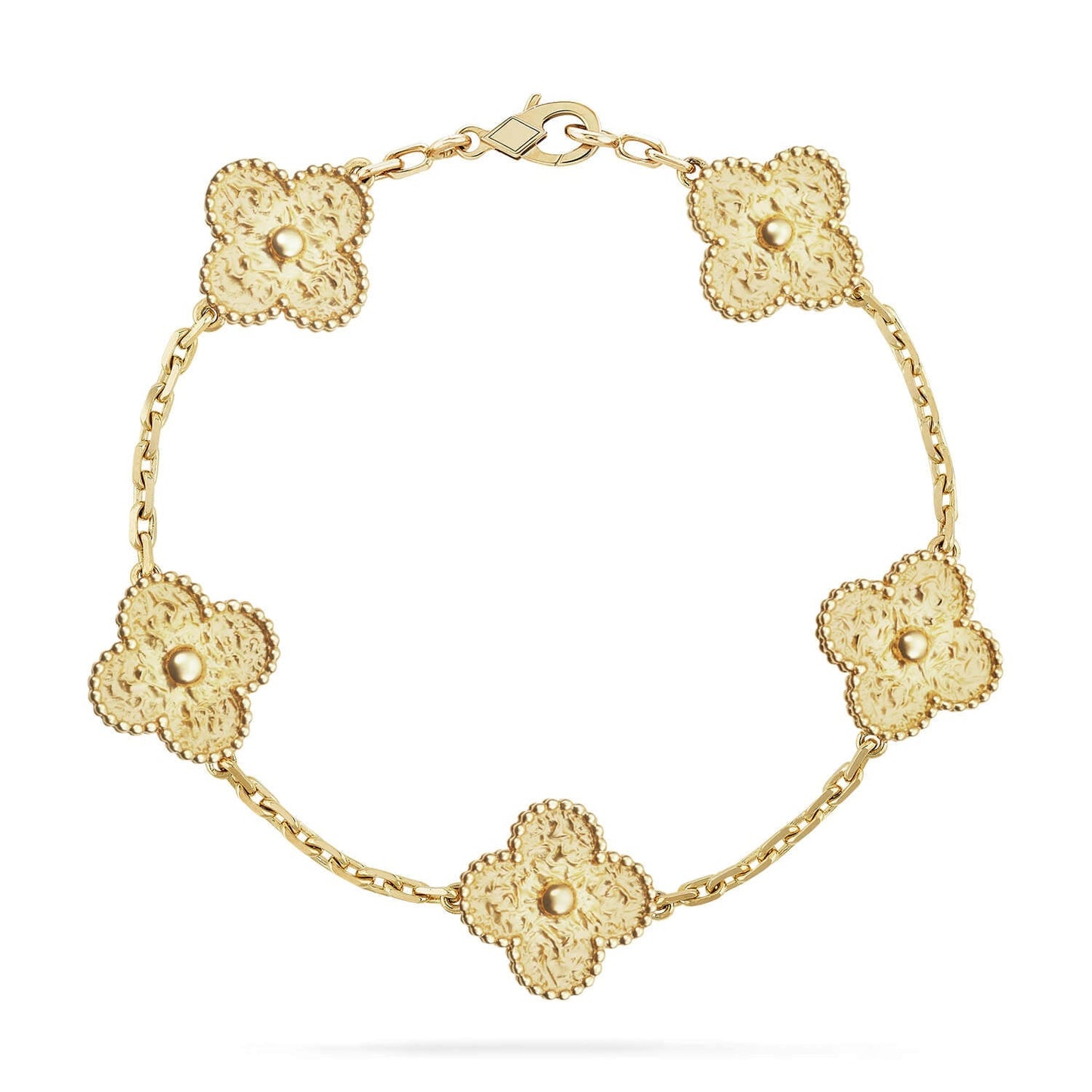 [AM]LUCKY CLOVER 5-MOTIF BRACELET - BRONZING