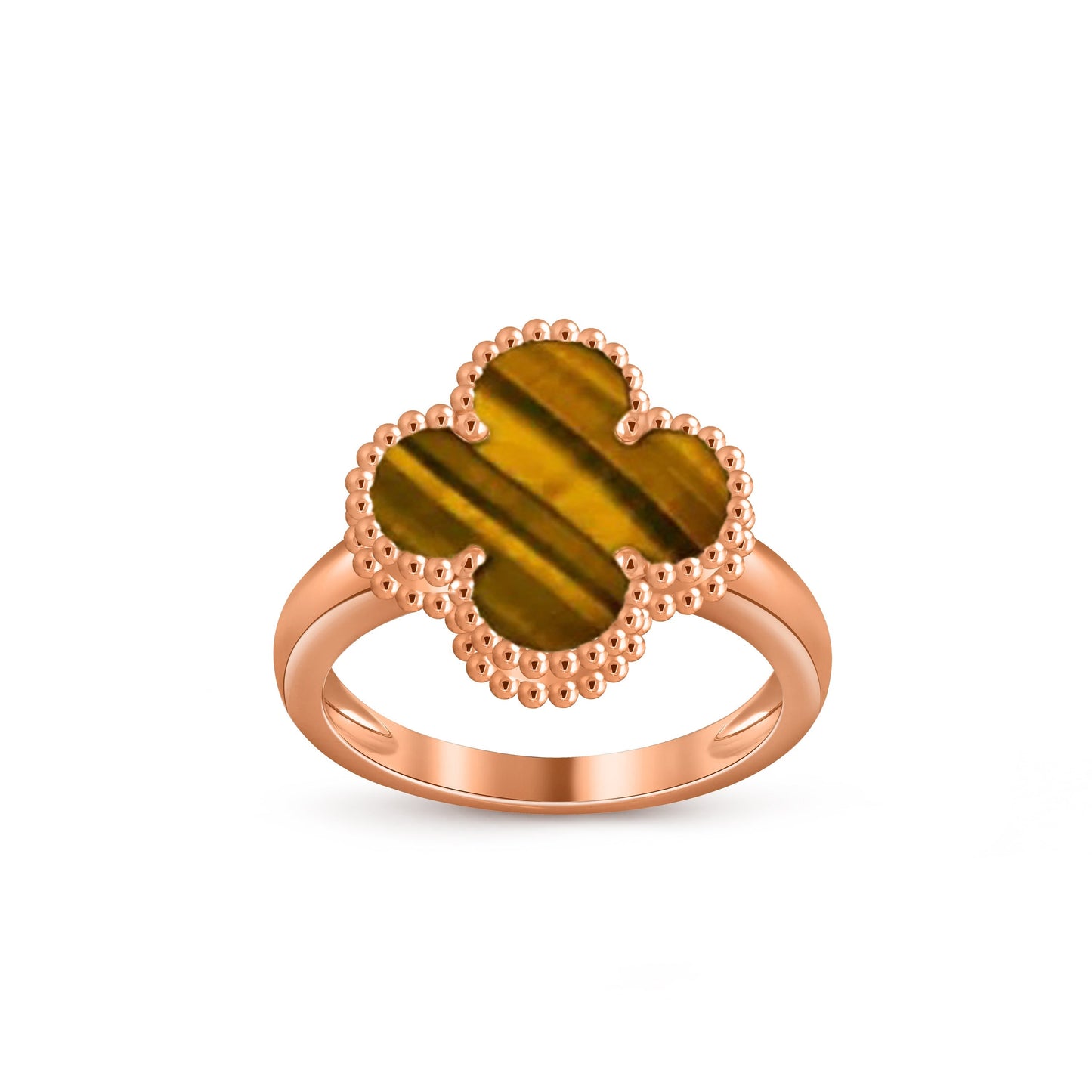 [AM]LUCKY CLOVER VINTAGE ROSE GOLD RING COLLECTION