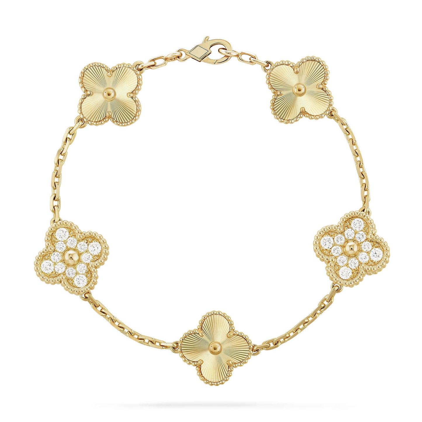 [AM]LUCKY CLOVER 5-MOTIF BRACELET - LASER COLLECTION