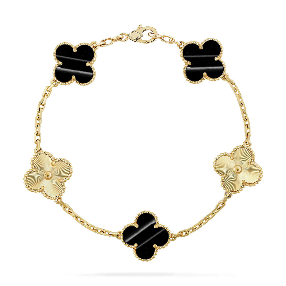 [AM]LUCKY CLOVER 5-MOTIF BRACELET - PULSE STONE COLLECTION