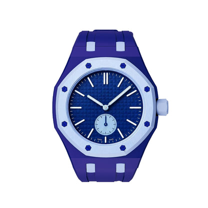 [AM]OAK POP EXCLUSIVE DARK BLUE AND LIGHT BLUE SILICONE STRAP