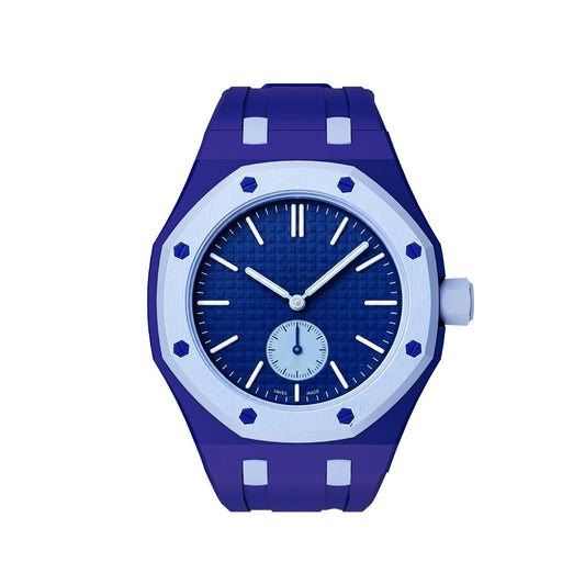 [AM]OAK POP EXCLUSIVE DARK BLUE AND LIGHT BLUE SILICONE STRAP