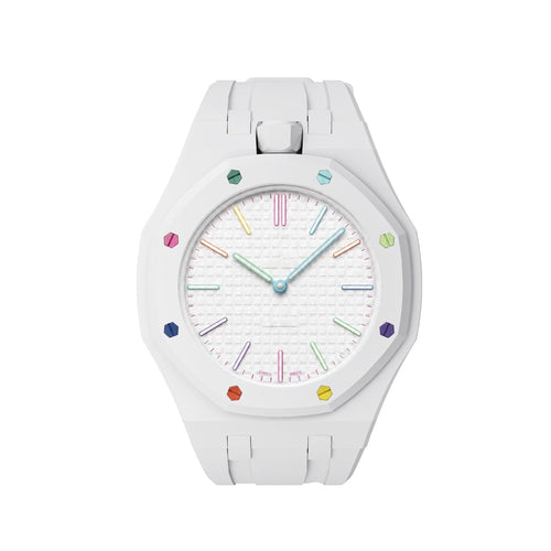 [AM]OAK POP EXCLUSIVE  WHITE SILICONE STRAP