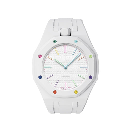 [AM]OAK POP EXCLUSIVE  WHITE SILICONE STRAP