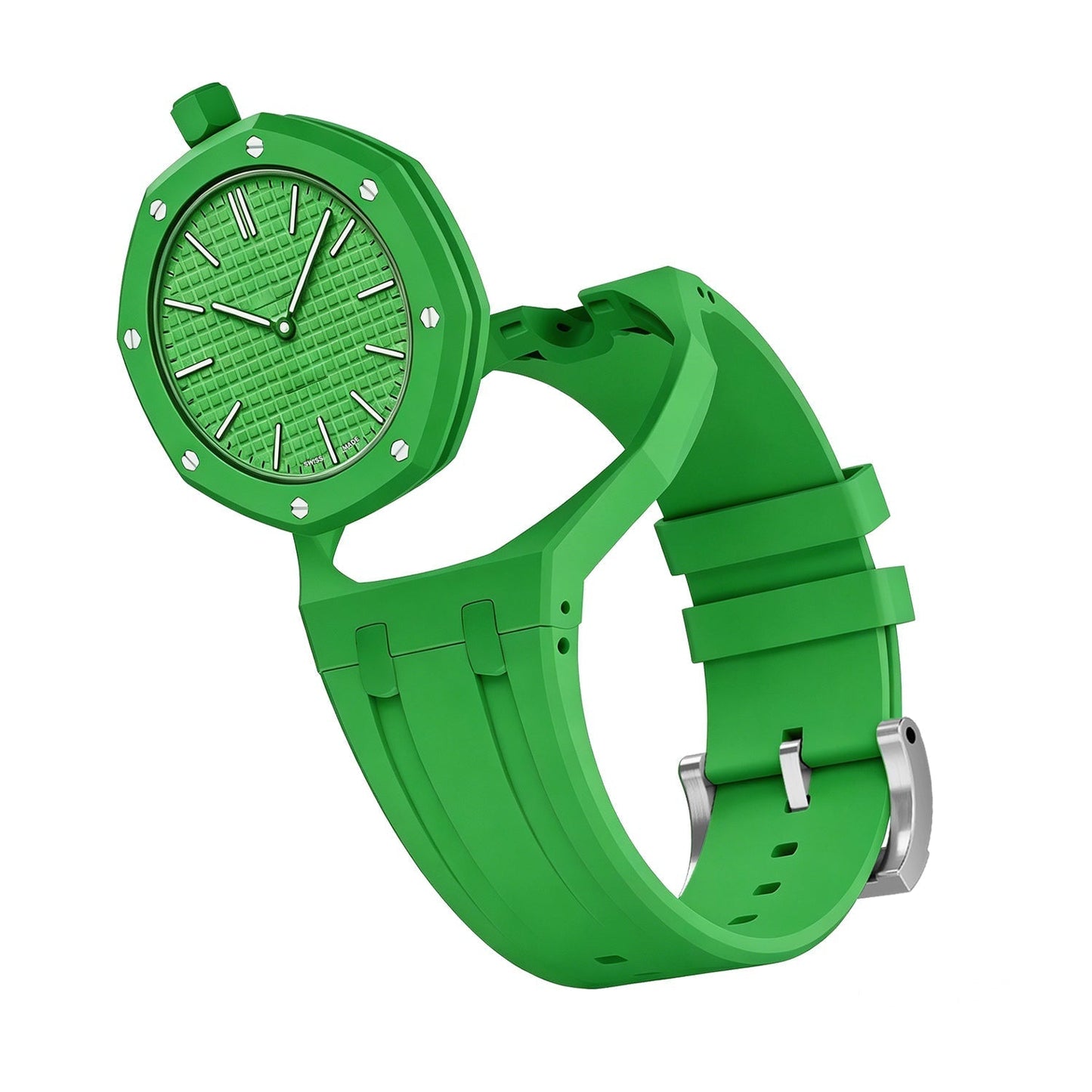 [AM]OAK POP EXCLUSIVE GREEN SILICONE STRAP