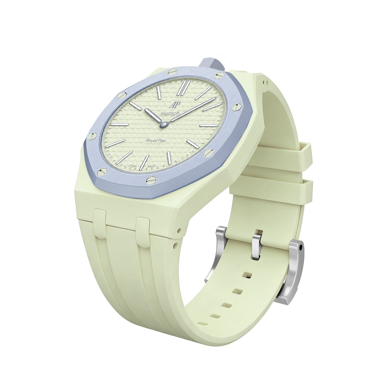 [AM]OAK POP EXCLUSIVE CREAMY YELLOW SILICONE STRAP