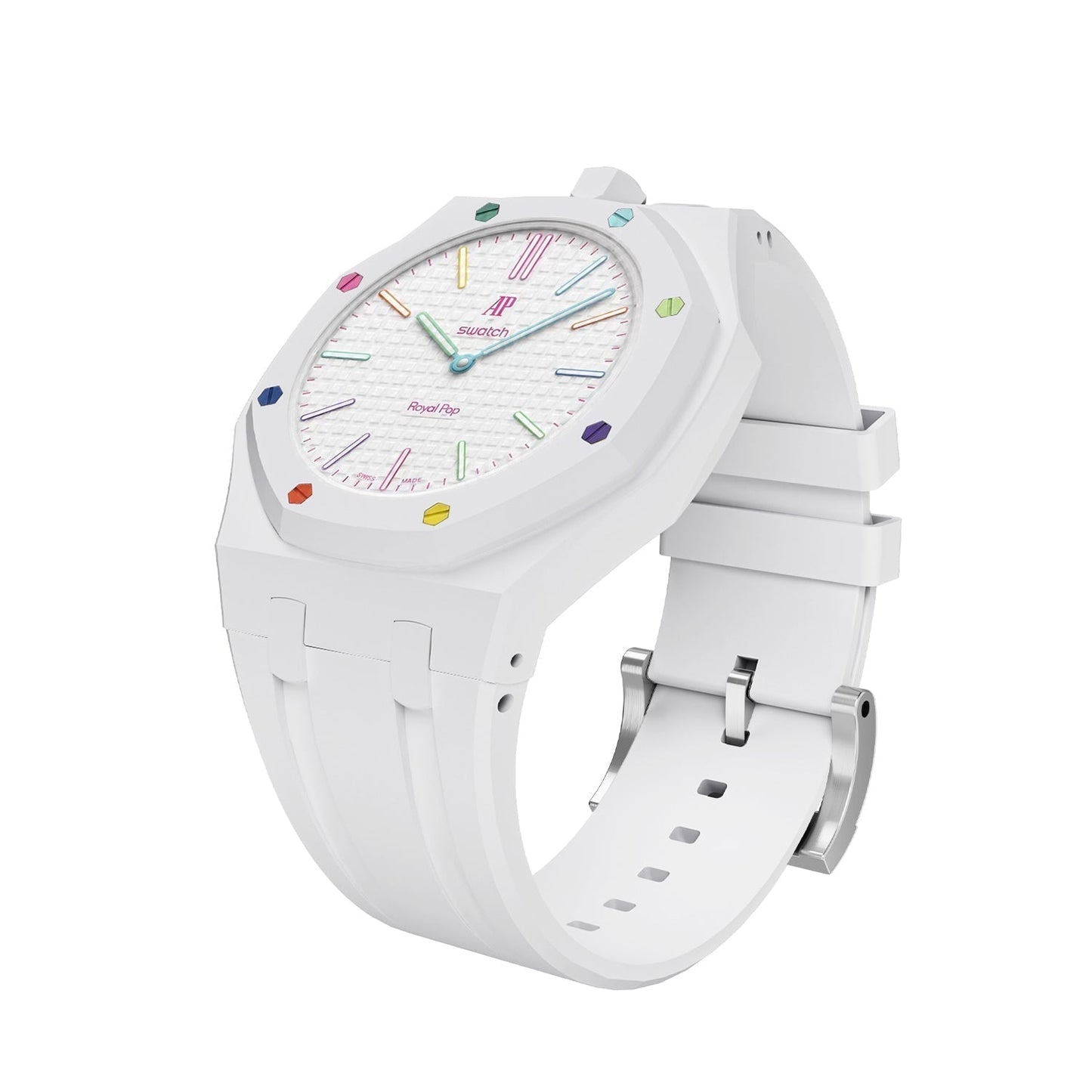[AM]OAK POP EXCLUSIVE  WHITE SILICONE STRAP