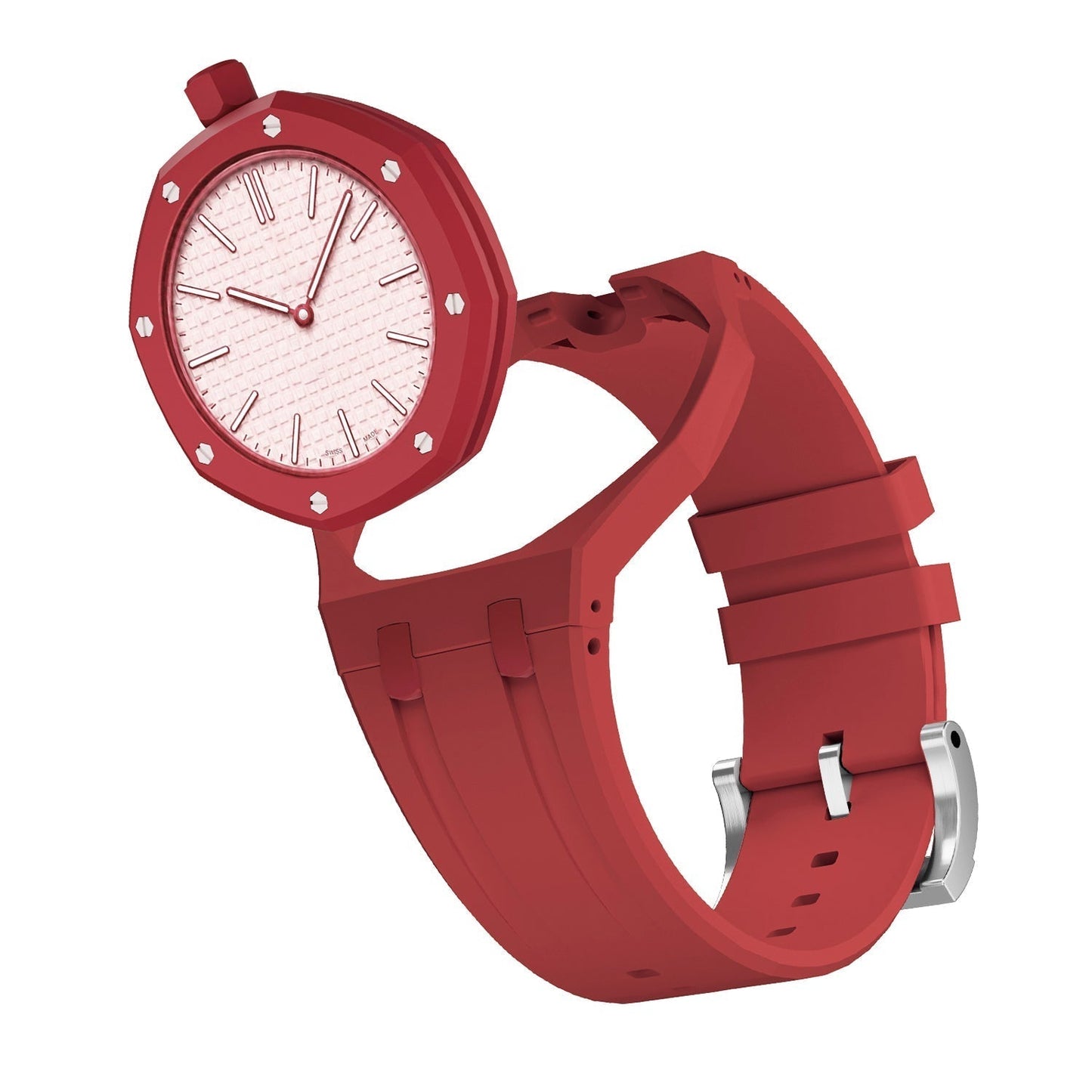 [AM]OAK POP EXCLUSIVE RED SILICONE STRAP
