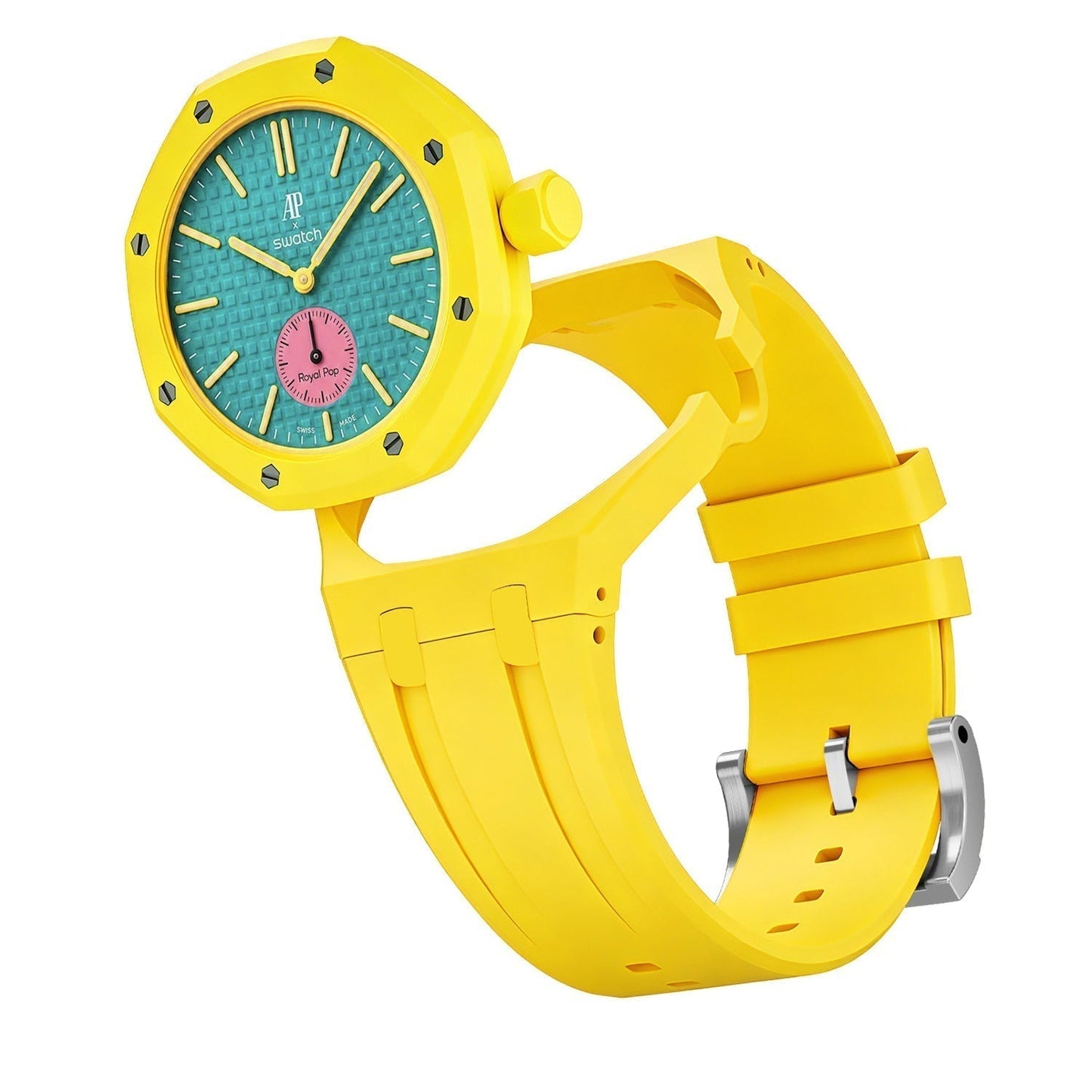 [AM]OAK POP EXCLUSIVE YELLOW SILICONE STRAP