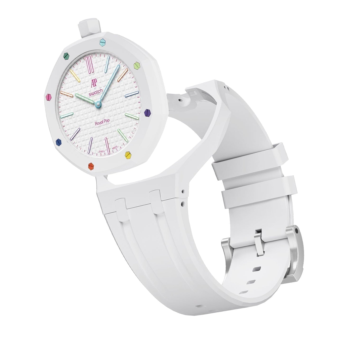 [AM]OAK POP EXCLUSIVE  WHITE SILICONE STRAP