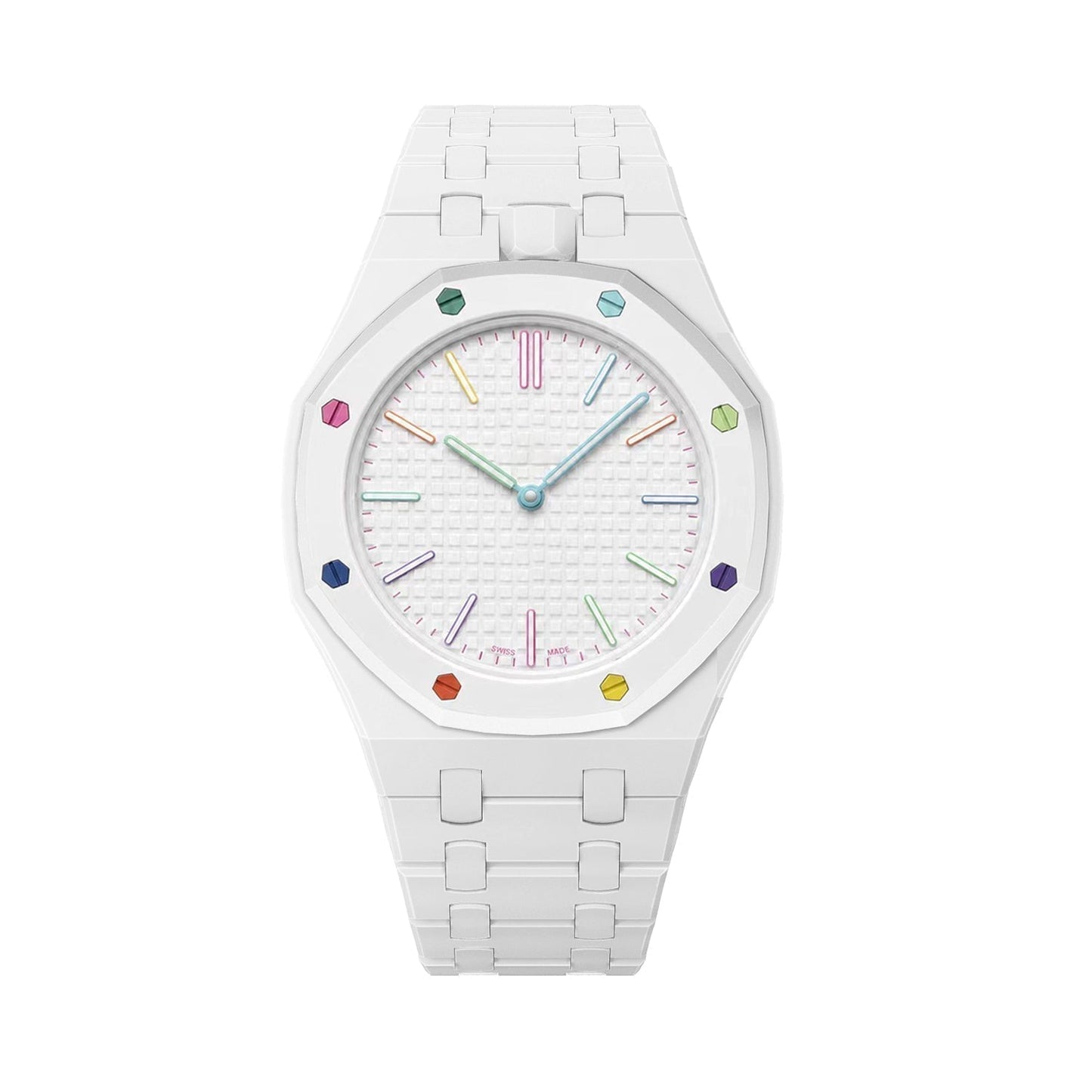 [AM]OAK POP EXCLUSIVE WHITE BIOCERAMIC STRAP