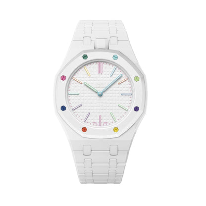 [AM]OAK POP EXCLUSIVE WHITE BIOCERAMIC STRAP