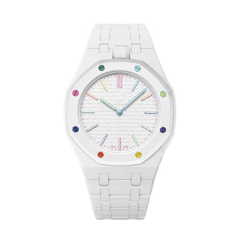 [AM]OAK POP EXCLUSIVE WHITE BIOCERAMIC STRAP