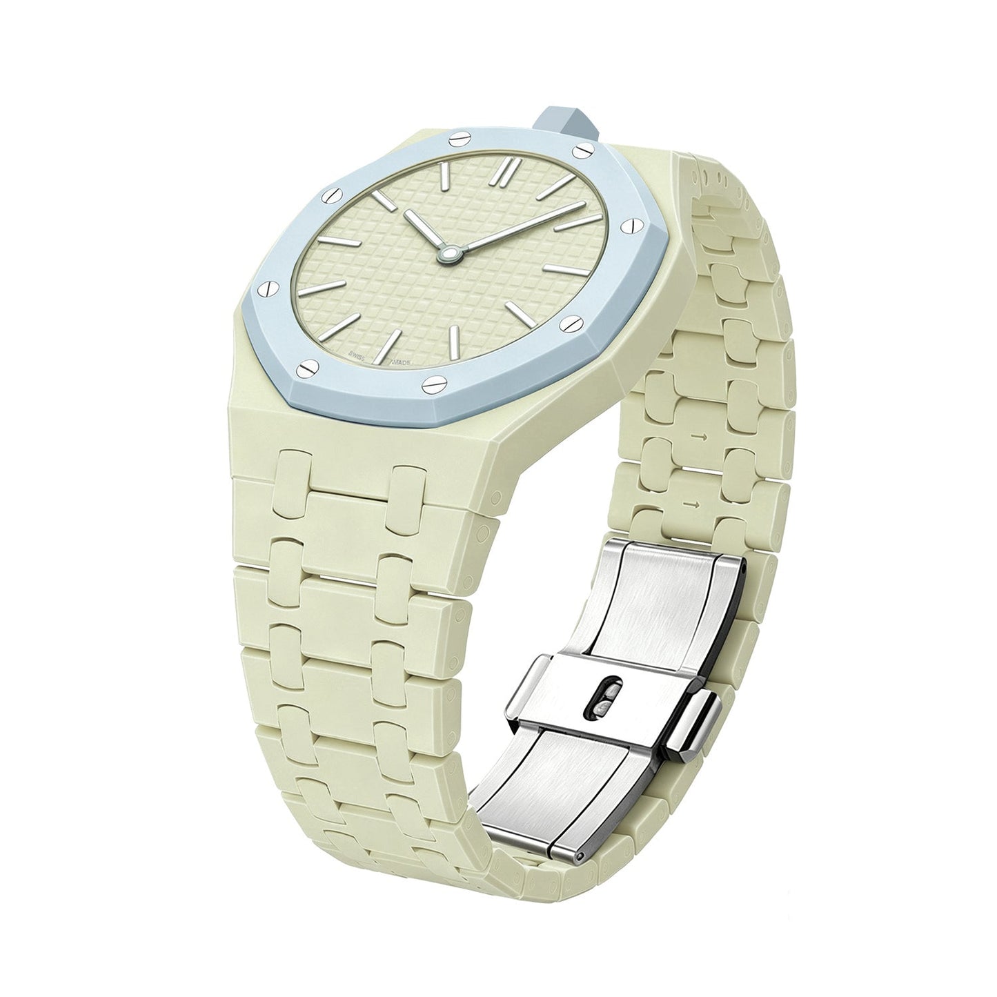 [AM]OAK POP EXCLUSIVE CREAMY YELLOW BIOCERAMIC STRAP