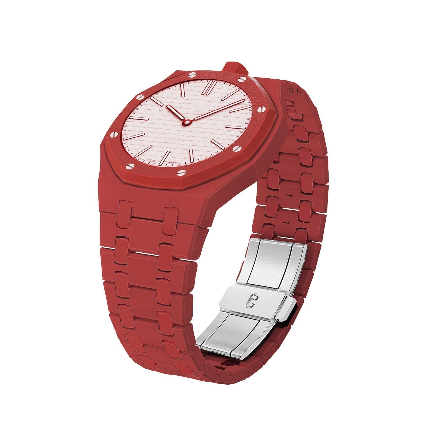 [AM]OAK POP EXCLUSIVE RED BIOCERAMIC STRAP