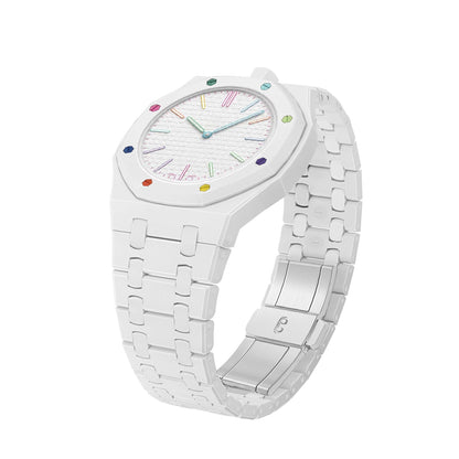 [AM]OAK POP EXCLUSIVE WHITE BIOCERAMIC STRAP