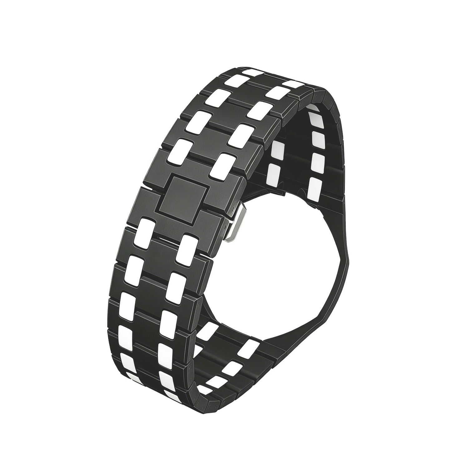 [AM]OAK POP EXCLUSIVE BLACK AND WHITE BIOCERAMIC STRAP