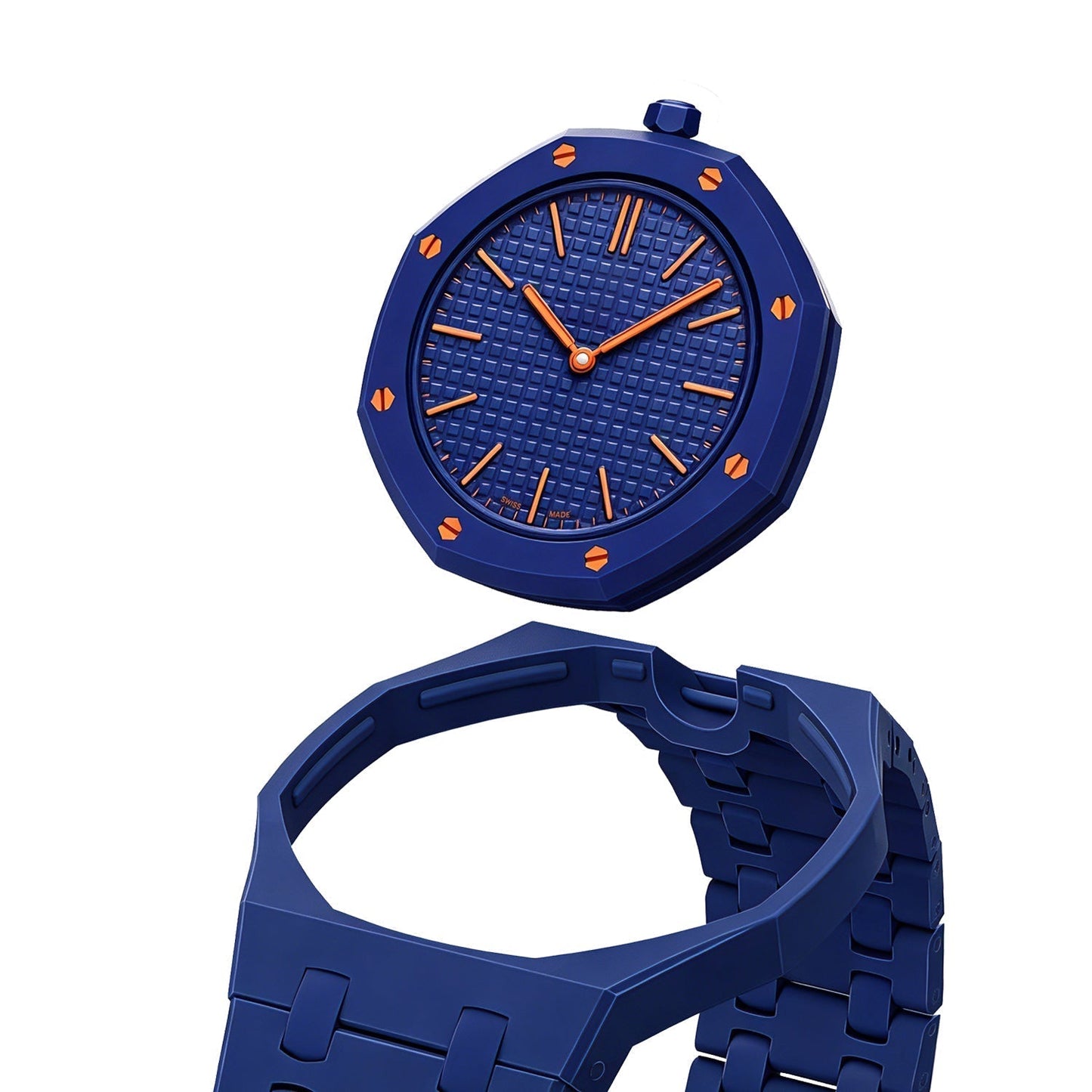 [AM]OAK POP EXCLUSIVE DARK BLUE BIOCERAMIC STRAP