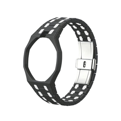 [AM]OAK POP EXCLUSIVE BLACK AND WHITE BIOCERAMIC STRAP