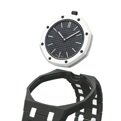 [AM]OAK POP EXCLUSIVE BLACK AND WHITE BIOCERAMIC STRAP
