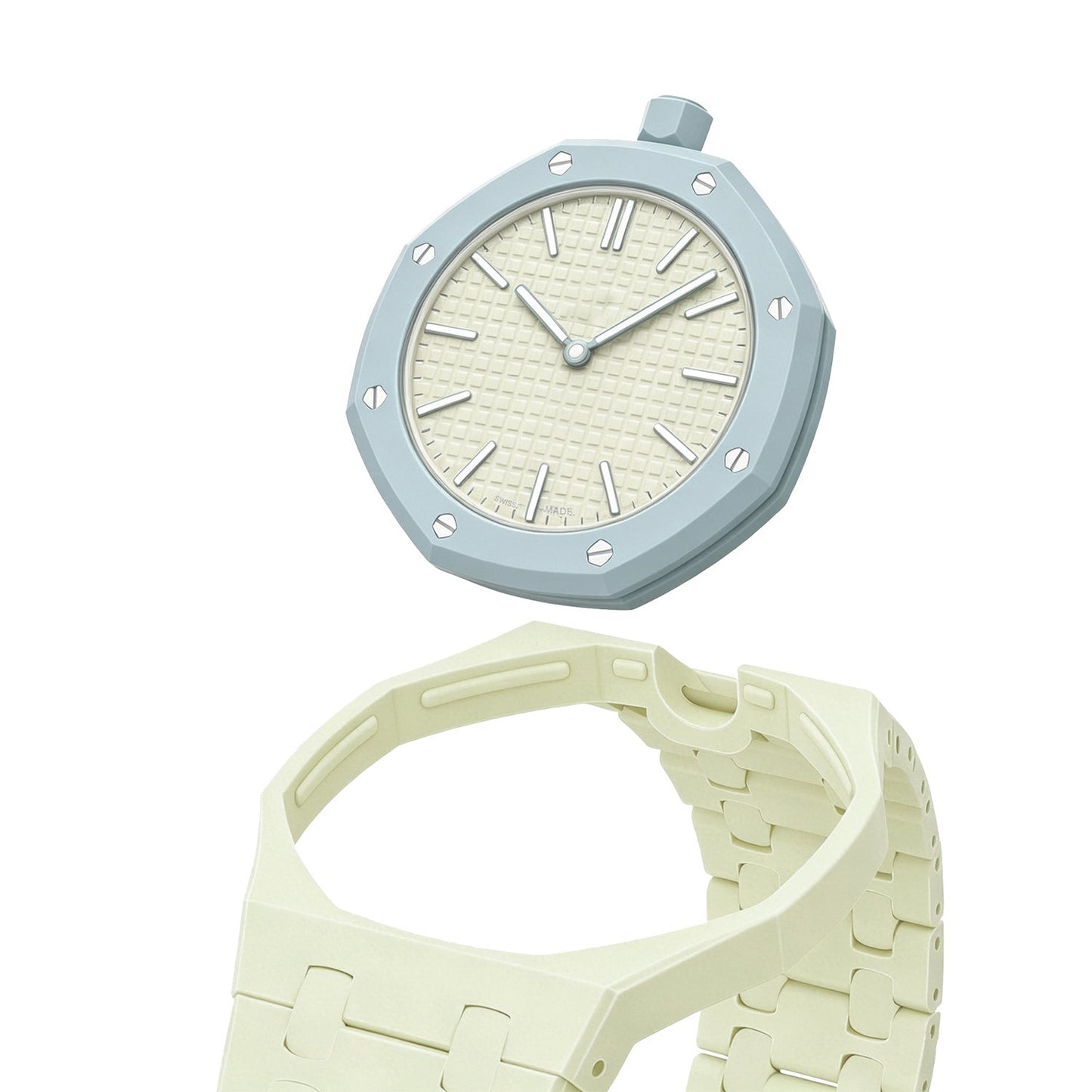 [AM]OAK POP EXCLUSIVE CREAMY YELLOW BIOCERAMIC STRAP