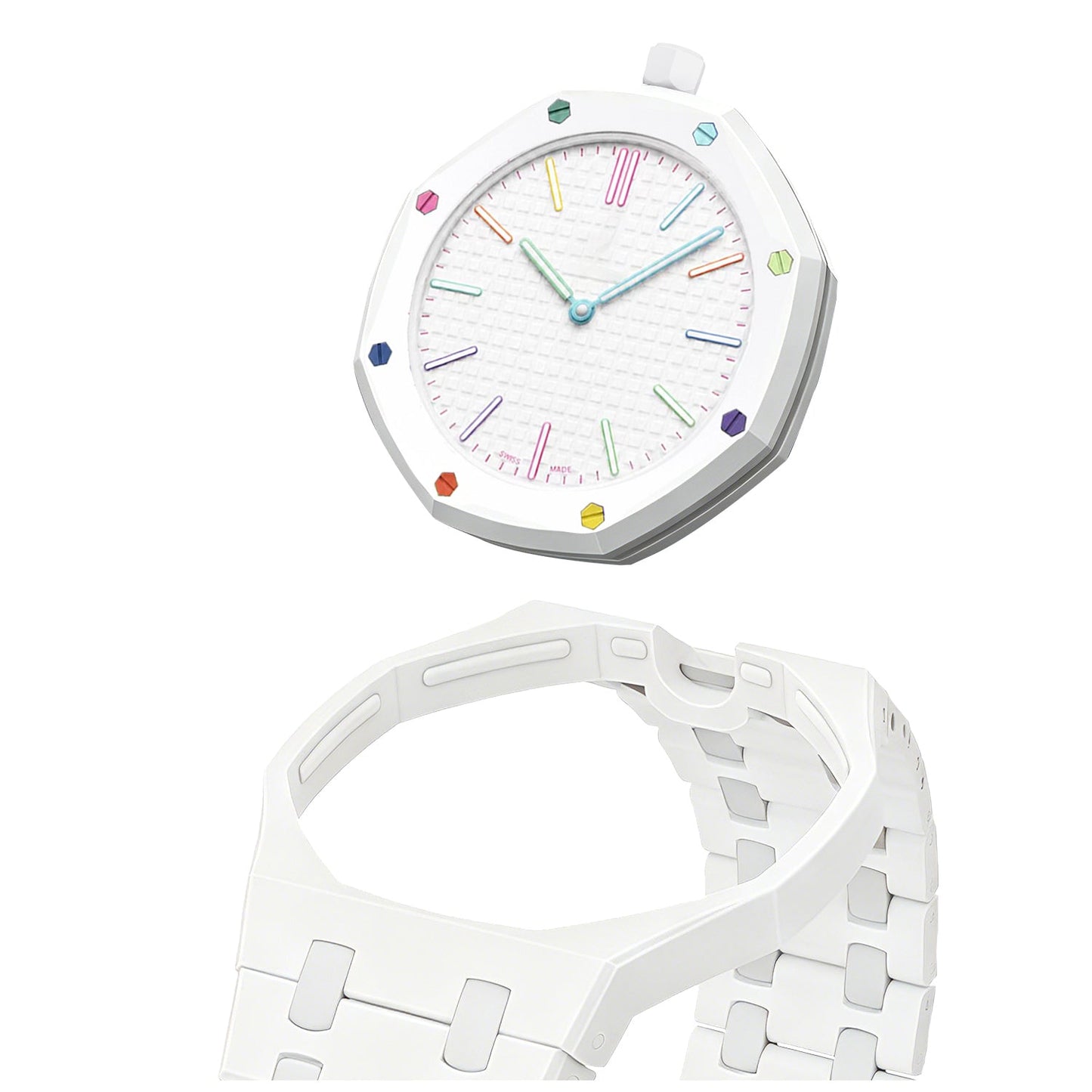 [AM]OAK POP EXCLUSIVE WHITE BIOCERAMIC STRAP