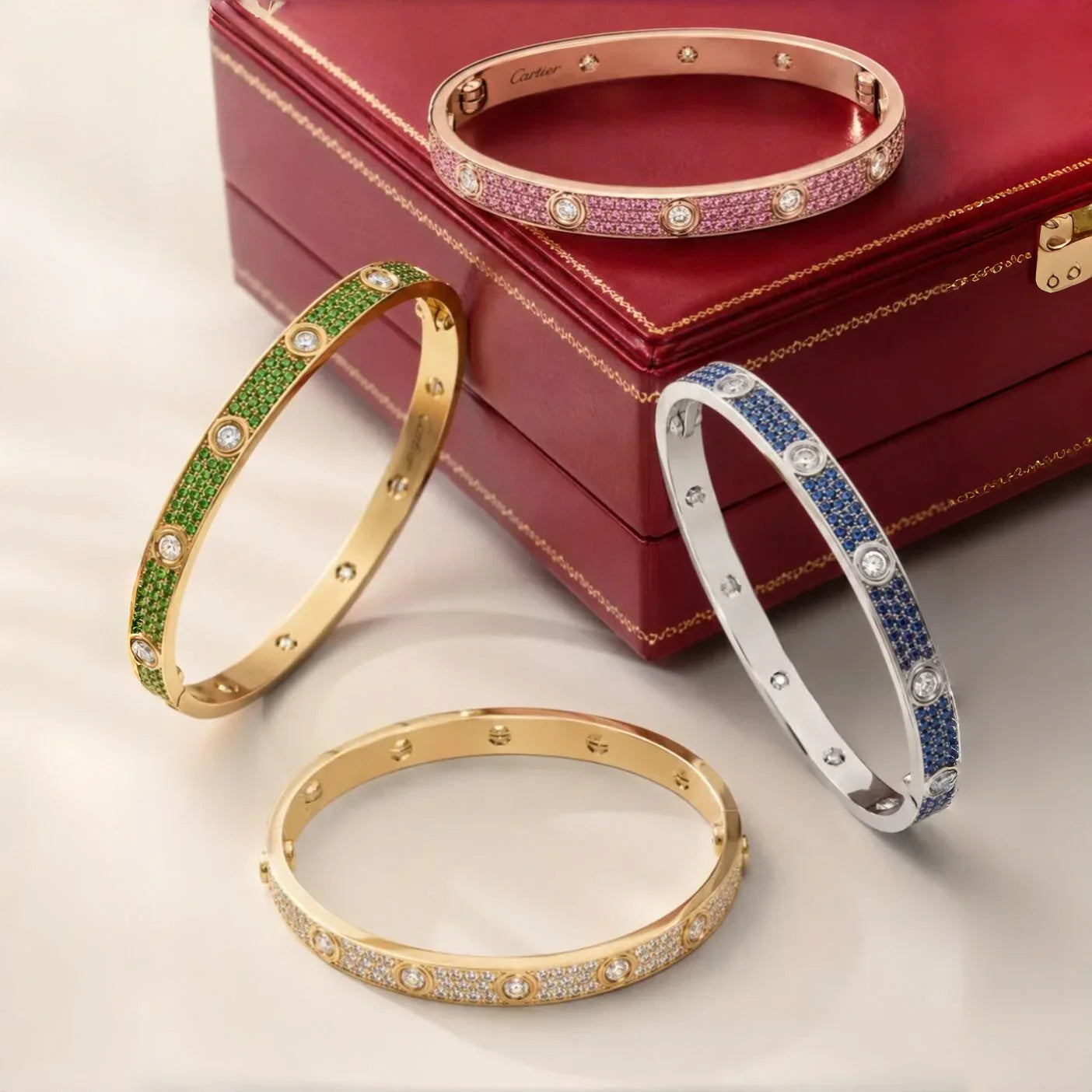 [AM]CLASSIC 6.1MM LOVE BRACELET 10-DIAMOND FULL PAVÉ