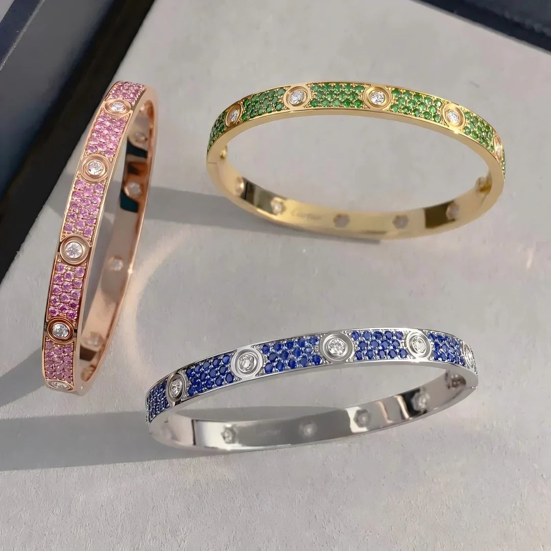 [AM]CLASSIC 6.1MM LOVE BRACELET 10-DIAMOND FULL PAVÉ