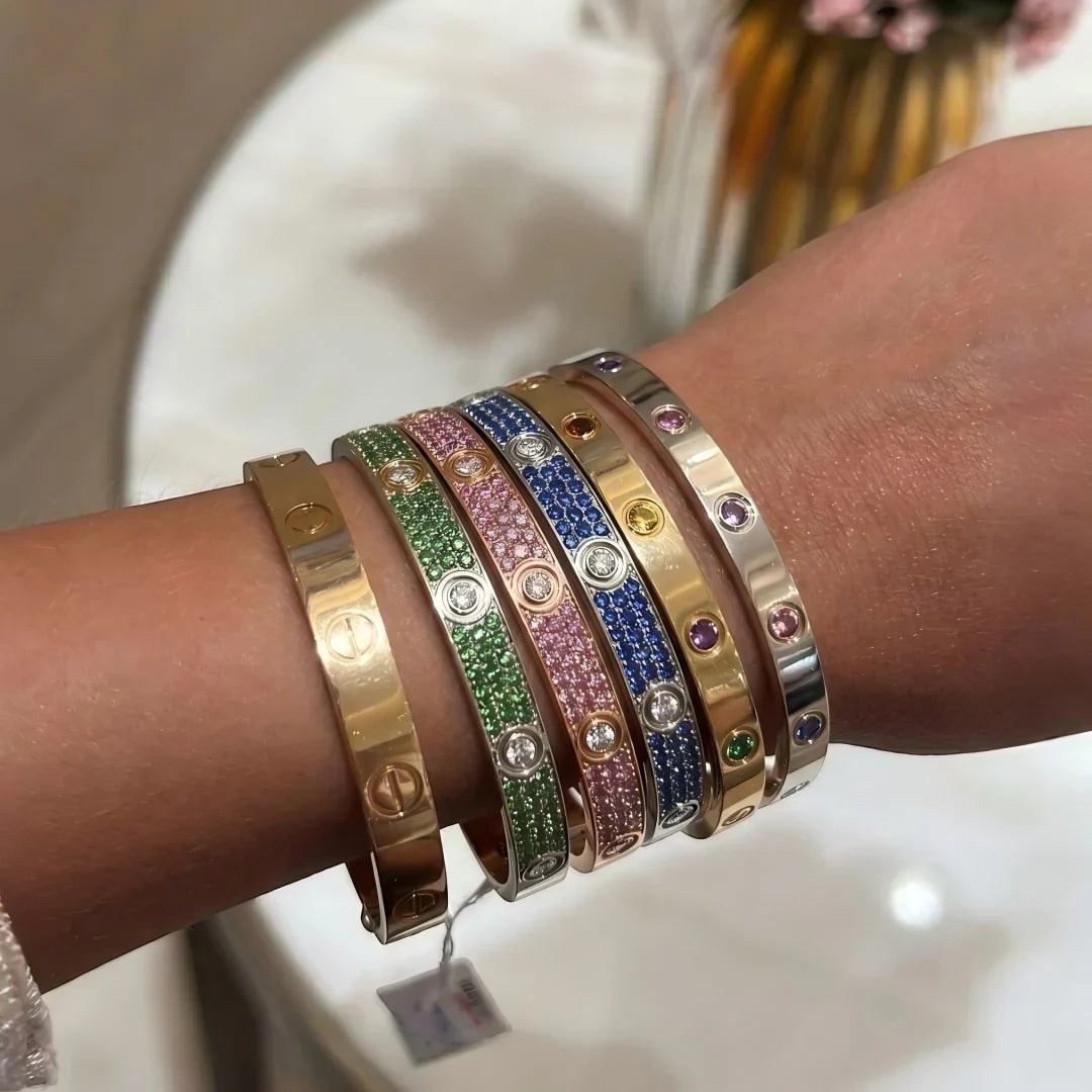 [AM]CLASSIC 6.1MM LOVE BRACELET 10-DIAMOND FULL PAVÉ