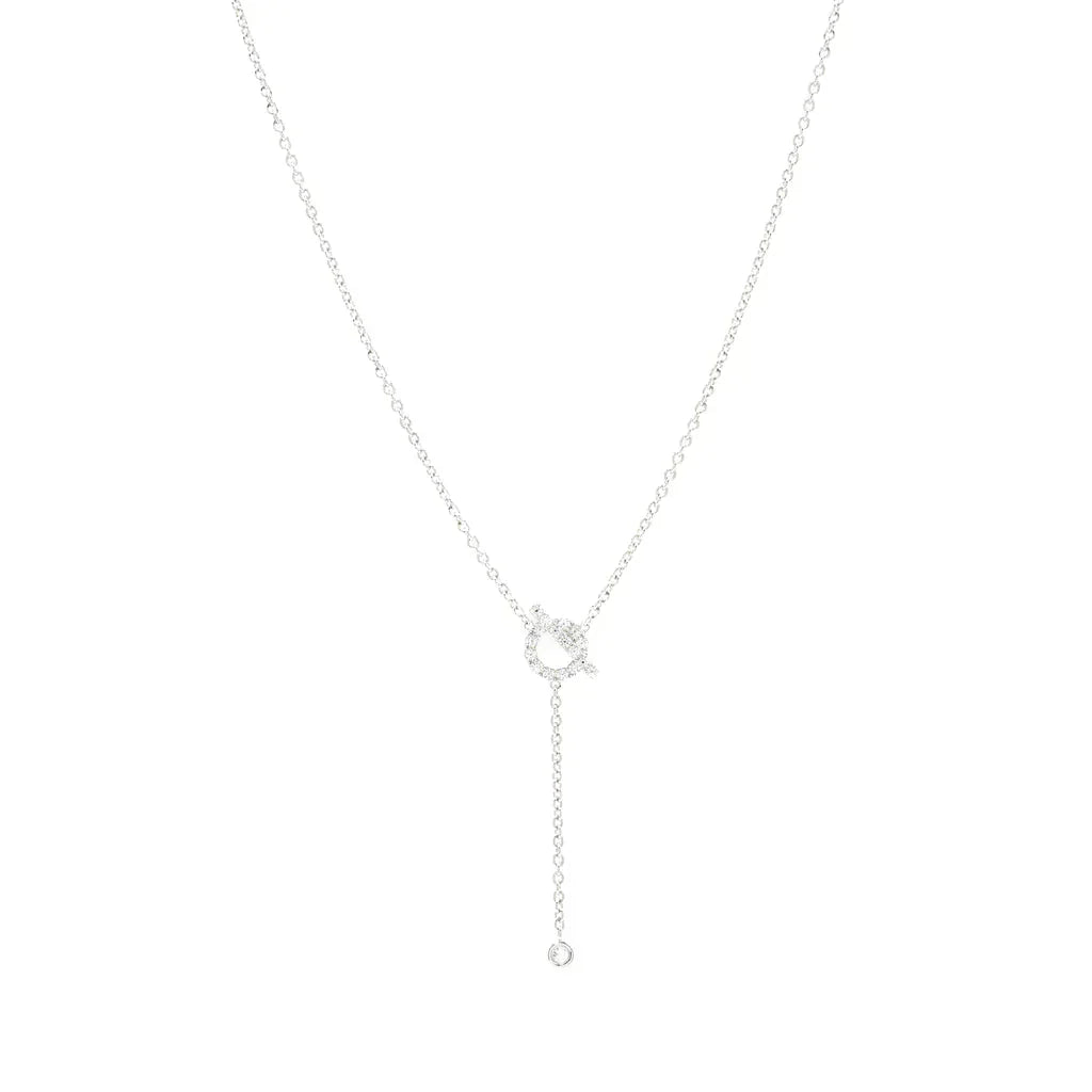 [AM]FINESSE SILVER DIAMOND NECKLACE