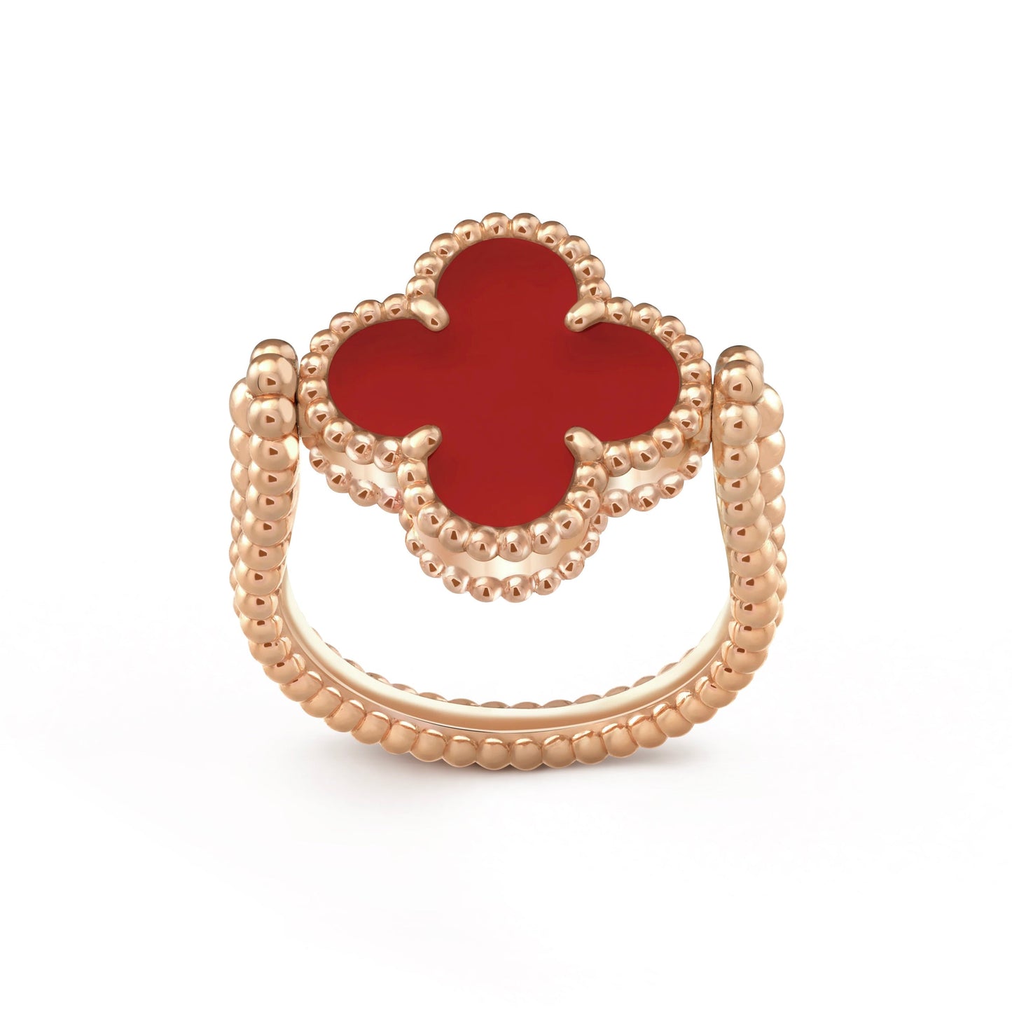 [AM]LUCKY CLOVER ROSE GOLD REVERSIBLE RING
