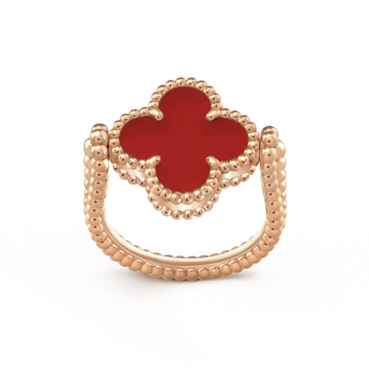 [AM]LUCKY CLOVER ROSE GOLD REVERSIBLE RING