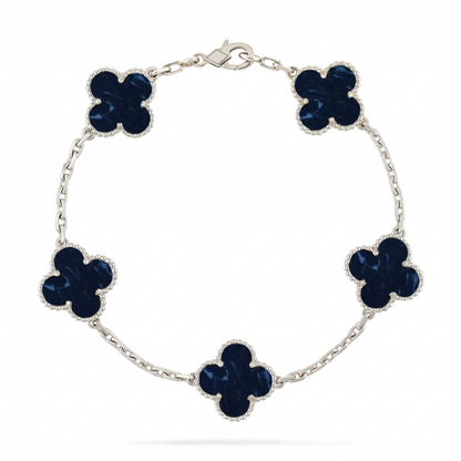 [AM]LUCKY CLOVER 5-MOTIF BRACELET - PIETERSITE COLLECTION