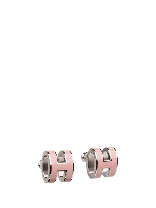 [AM]MINI POP H SILVER EARRINGS PINK