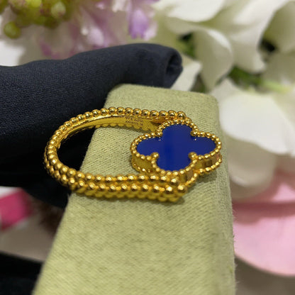 [AM]LUCKY CLOVER GOLD REVERSIBLE RING