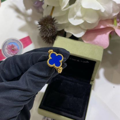 [AM]LUCKY CLOVER GOLD REVERSIBLE RING