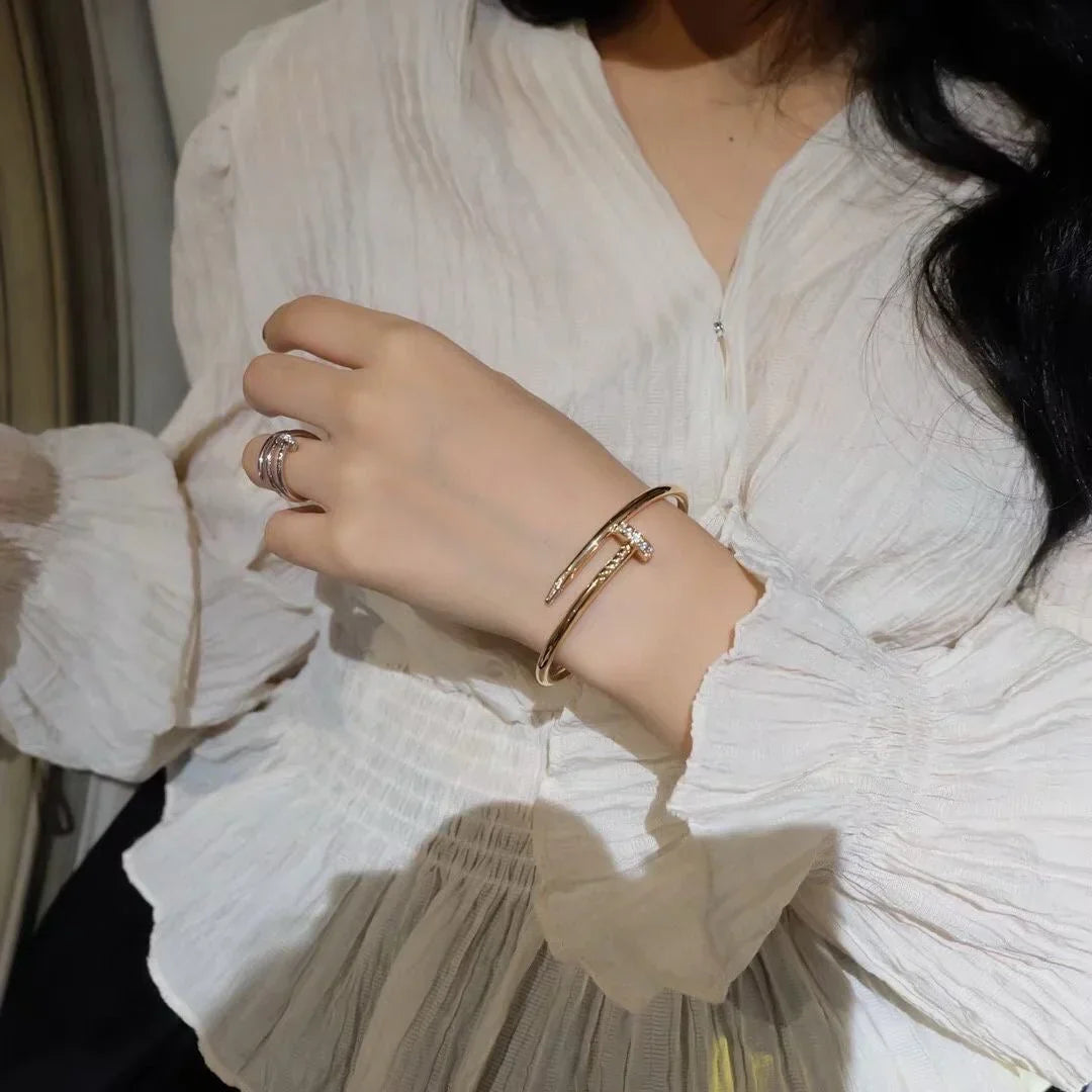 [AM]JUSTE UN CLOU 3.5MM CLASSIC DIAMOND BANGLE
