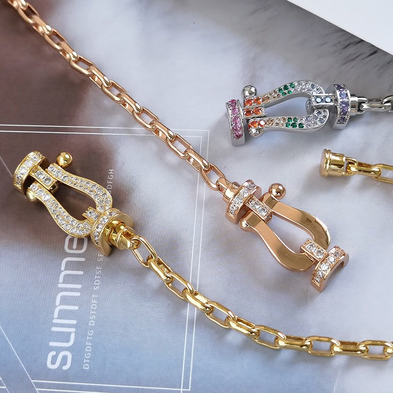 [AM]FORCE LARGE HORSESHOE CLASP METAL BRACELET