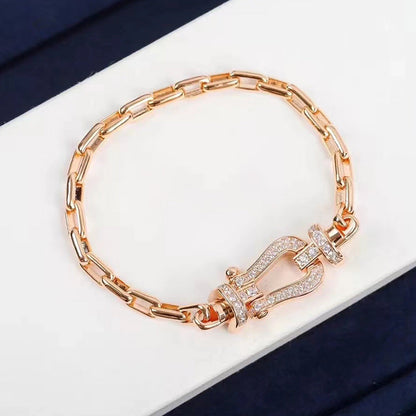 [AM]FORCE LARGE HORSESHOE CLASP METAL BRACELET