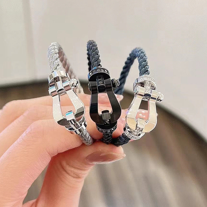[AM]FORCE LARGE HORSESHOE BRACELET - ROSE GOLD