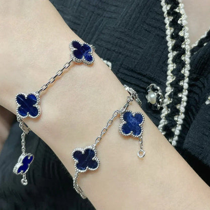 [AM]LUCKY CLOVER 5-MOTIF BRACELET - PIETERSITE COLLECTION