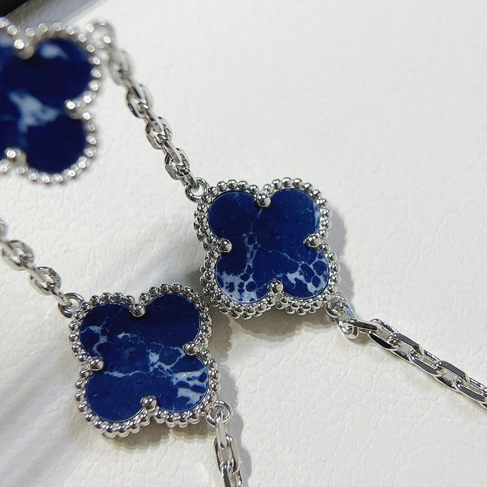 [AM]LUCKY CLOVER 5-MOTIF BRACELET - PIETERSITE COLLECTION