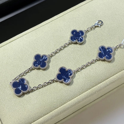 [AM]LUCKY CLOVER 5-MOTIF BRACELET - PIETERSITE COLLECTION