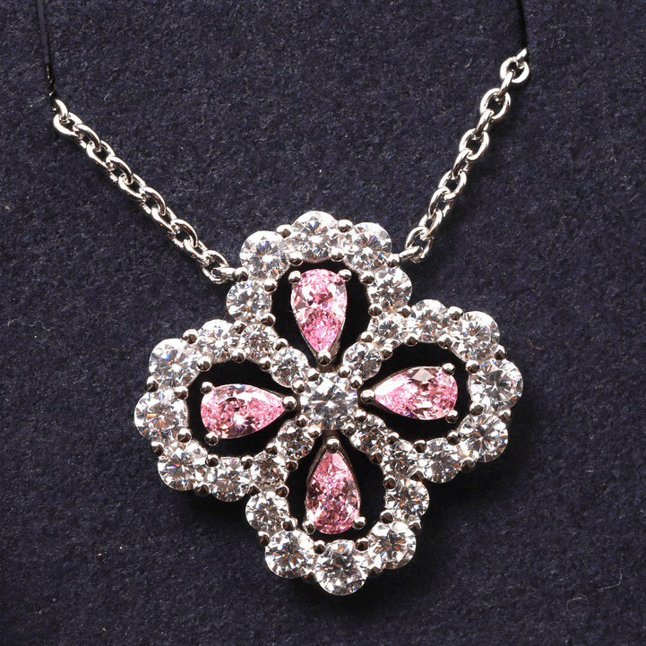 [AM]LOOP NECKLACE FULL MOTIF DIAMOND 16MM MULTIPLE COLORS