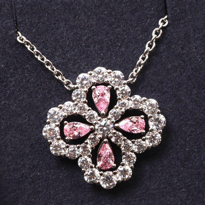 [AM]LOOP NECKLACE FULL MOTIF DIAMOND 16MM MULTIPLE COLORS