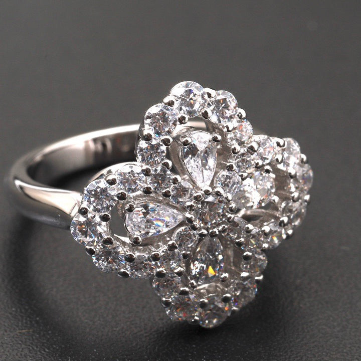 [AM]LOOP RING FULL MOTIF DIAMOND 16MM SILVE
