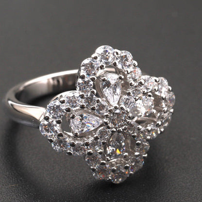 [AM]LOOP RING FULL MOTIF DIAMOND 16MM SILVE