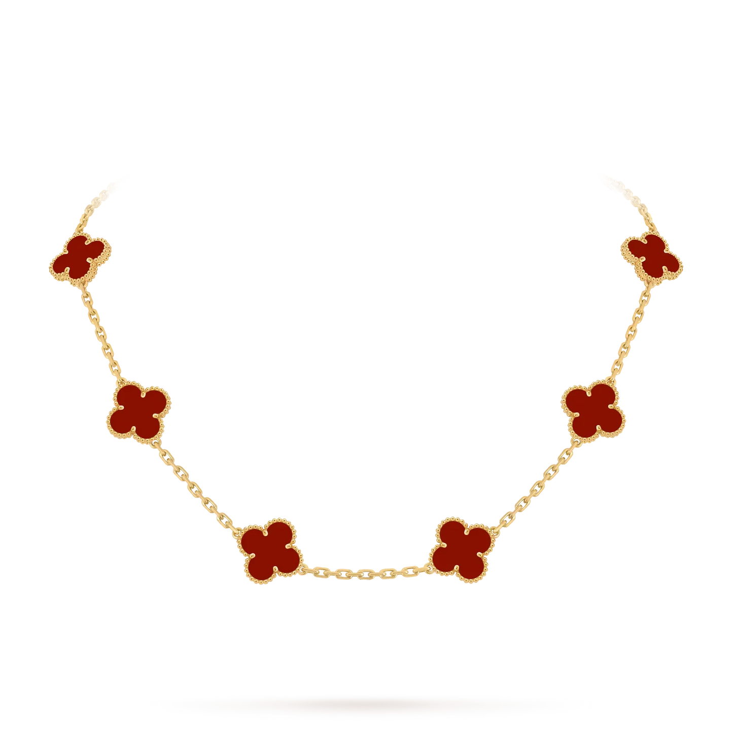 [AM]CLASSIC LUCKY 10-MOTIF CLOVER NECKLACE GOLD COLLECTION