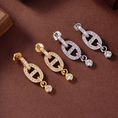 [AM]HM CHAINE DIAMOND EARRINGS