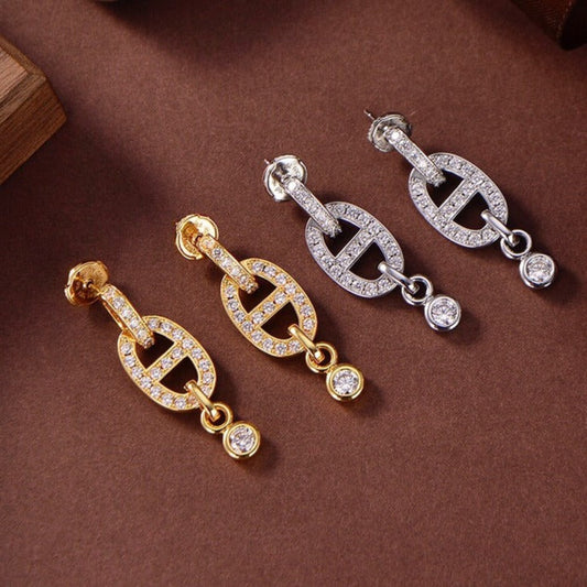 [AM]HM CHAINE DIAMOND EARRINGS